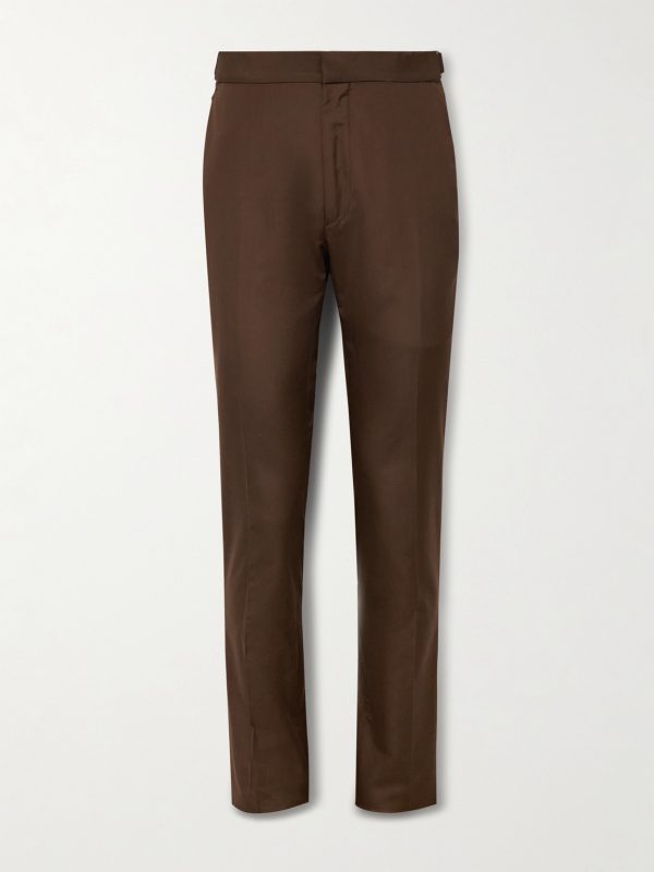 Slim-Fit Silk Trousers Slim-Fit Silk Trousers