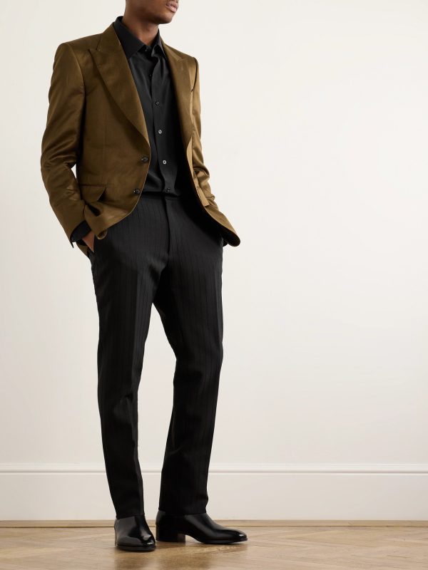 Straight-Leg Striped Mohair and Wool-Blend Trousers - OU Straight-Leg Striped Mohair and Wool-Blend Trousers - OU
