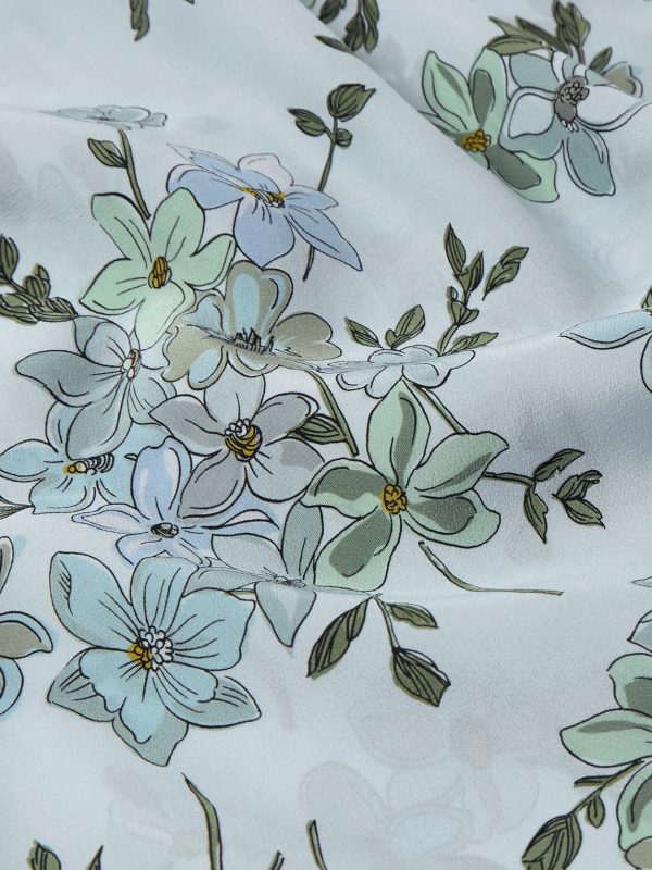 Slim-Fit Floral-Print Silk-Crepe Shirt - CU Slim-Fit Floral-Print Silk-Crepe Shirt - CU