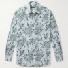 Slim-Fit Floral-Print Silk-Crepe Shirt Slim-Fit Floral-Print Silk-Crepe Shirt