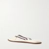 Striped Grosgrain Flip Flops - BK Striped Grosgrain Flip Flops - BK