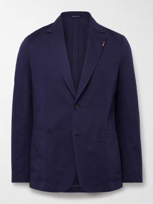 Cotton and Linen-Blend Suit Jacket