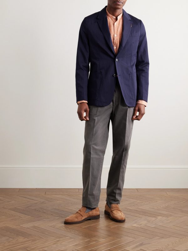Cotton and Linen-Blend Suit Jacket - OU Cotton and Linen-Blend Suit Jacket - OU