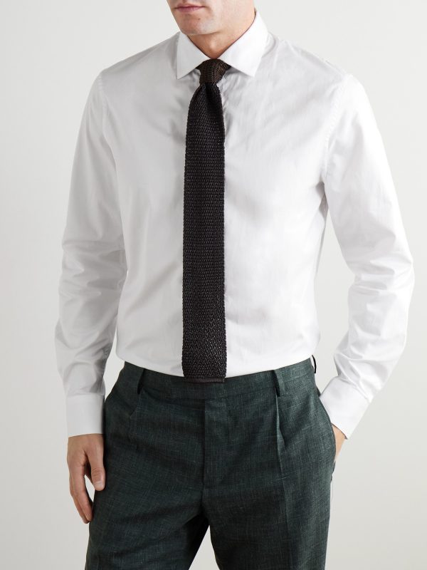 Slim-Fit Cotton-Poplin Shirt - FR