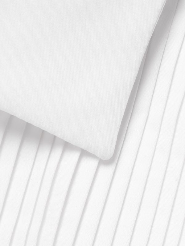 Pleated Cotton-Poplin Tuxedo Shirt - CU Pleated Cotton-Poplin Tuxedo Shirt - CU