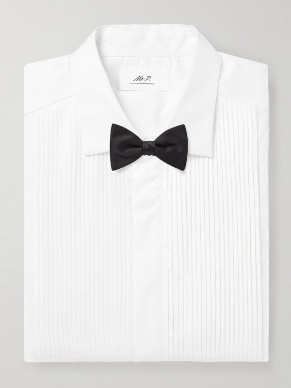 Pleated Cotton-Poplin Tuxedo Shirt - E1 Pleated Cotton-Poplin Tuxedo Shirt - E1