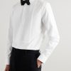 Pleated Cotton-Poplin Tuxedo Shirt - FR Pleated Cotton-Poplin Tuxedo Shirt - FR
