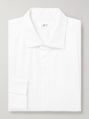 Pleated Cotton-Poplin Tuxedo Shirt Pleated Cotton-Poplin Tuxedo Shirt