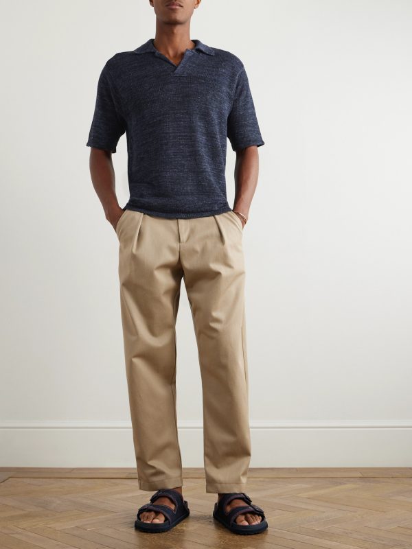 Knitted Linen Polo Shirt - OU