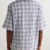 Solana Camp-Collar Checked Cotton and Wool-Blend Seersucker Shirt - BK Solana Camp-Collar Checked Cotton and Wool-Blend Seersucker Shirt - BK