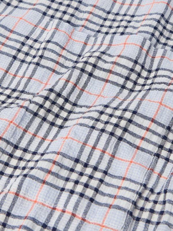 Solana Camp-Collar Checked Cotton and Wool-Blend Seersucker Shirt - CU Solana Camp-Collar Checked Cotton and Wool-Blend Seersucker Shirt - CU
