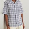 Solana Camp-Collar Checked Cotton and Wool-Blend Seersucker Shirt - FR Solana Camp-Collar Checked Cotton and Wool-Blend Seersucker Shirt - FR