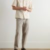 Solana Camp-Collar Striped Cotton Shirt - OU Solana Camp-Collar Striped Cotton Shirt - OU
