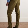 Slim-Fit Pleated Cotton-Blend Corduroy Suit Trousers - BK Slim-Fit Pleated Cotton-Blend Corduroy Suit Trousers - BK
