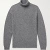 Brushed Wool and Cashmere-Blend Rollneck Sweater
