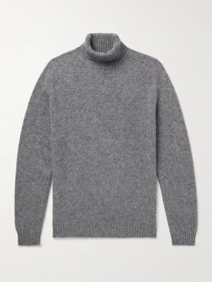 Brushed Wool and Cashmere-Blend Rollneck Sweater