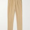 Straight-Leg Pleated Garment-Dyed Cotton-Blend Corduroy Suit Trousers Straight-Leg Pleated Garment-Dyed Cotton-Blend Corduroy Suit Trousers