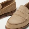 Epsom Leather-Trimmed Suede Penny Loafers - CU Epsom Leather-Trimmed Suede Penny Loafers - CU
