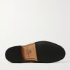 Epsom Leather-Trimmed Suede Penny Loafers - E1 Epsom Leather-Trimmed Suede Penny Loafers - E1