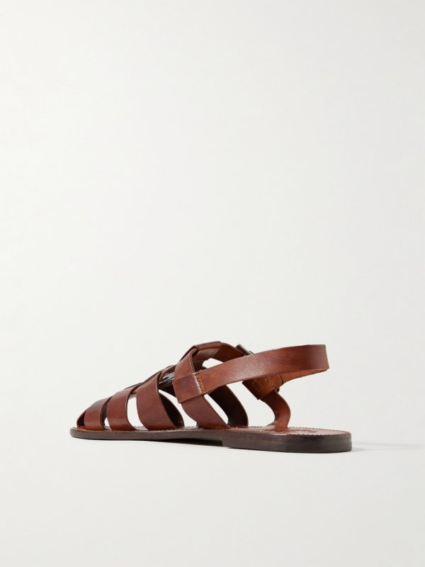 Quincy Leather Fisherman Sandals - BK