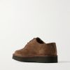 Byron Webbing-Trimmed Suede Derby Shoes - BK