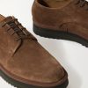 Byron Webbing-Trimmed Suede Derby Shoes - CU