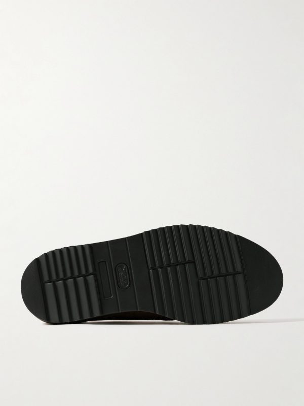 Byron Webbing-Trimmed Suede Derby Shoes - E1