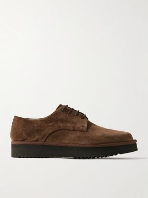 Byron Webbing-Trimmed Suede Derby Shoes Byron Webbing-Trimmed Suede Derby Shoes