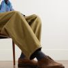 Byron Webbing-Trimmed Suede Derby Shoes - OU