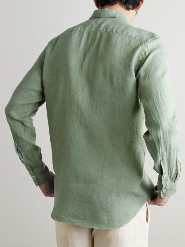 Garment-Dyed Linen Shirt - BK Garment-Dyed Linen Shirt - BK