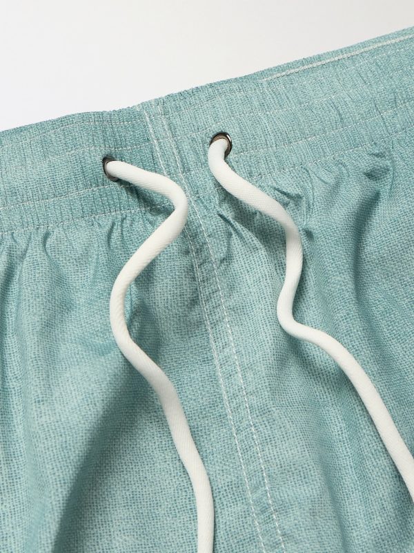 Straight-Leg Mid-Length Printed Swim Shorts - CU