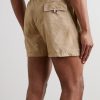 Straight-Leg Mid-Length Printed Swim Shorts - BK Straight-Leg Mid-Length Printed Swim Shorts - BK