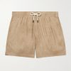 Straight-Leg Mid-Length Printed Swim Shorts Straight-Leg Mid-Length Printed Swim Shorts