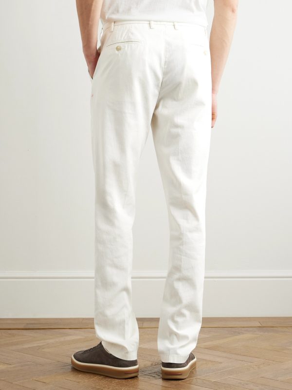 Slim-Fit Straight-Leg Garment-Dyed Stretch Lyocell and Cotton-Blend Twill Chinos - BK