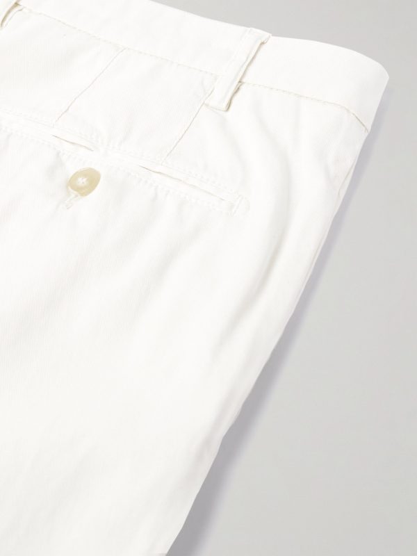 Slim-Fit Straight-Leg Garment-Dyed Stretch Lyocell and Cotton-Blend Twill Chinos - CU