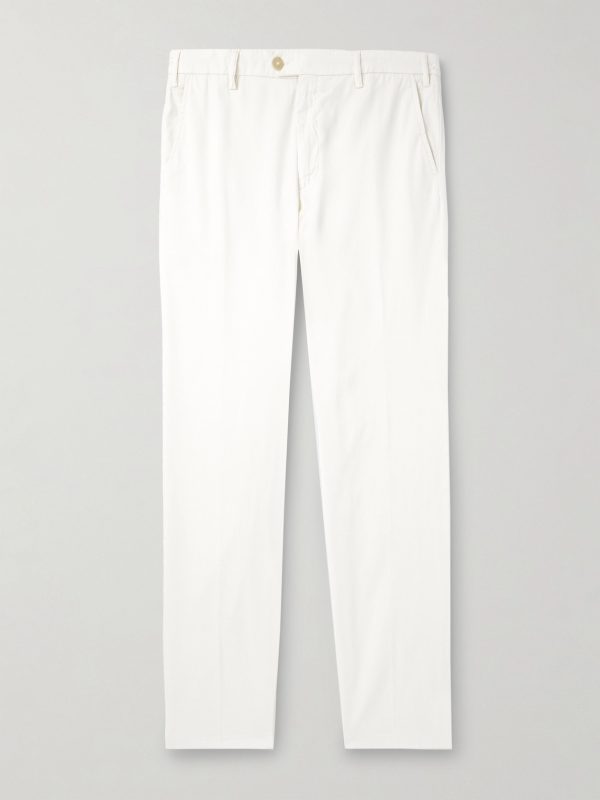 Slim-Fit Straight-Leg Garment-Dyed Stretch Lyocell and Cotton-Blend Twill Chinos