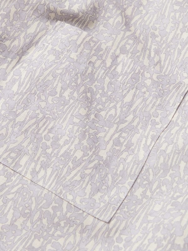 Camp-Collar Printed Linen and Cotton-Blend Shirt - E1 Camp-Collar Printed Linen and Cotton-Blend Shirt - E1