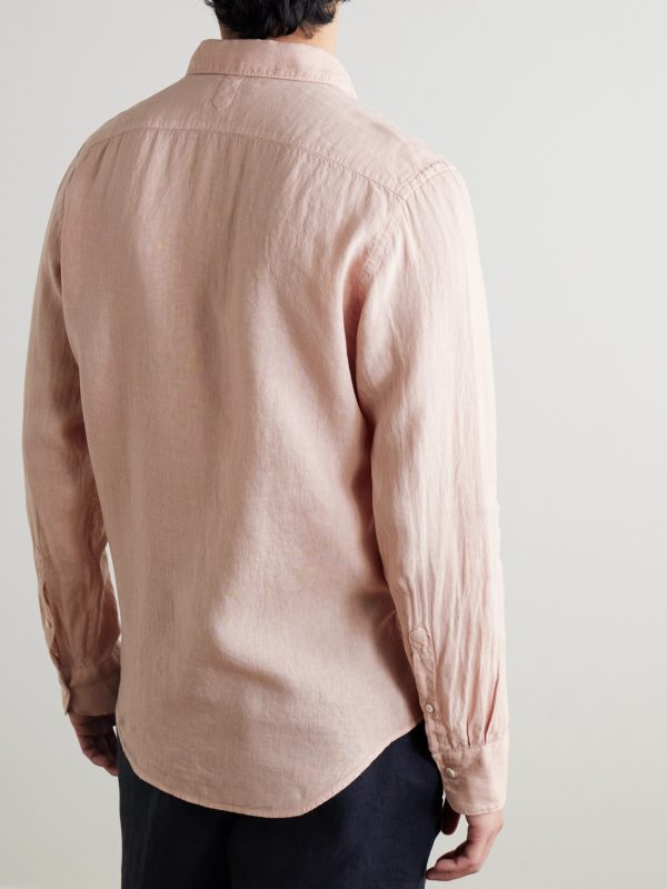 Garment-Dyed Linen Shirt - BK Garment-Dyed Linen Shirt - BK