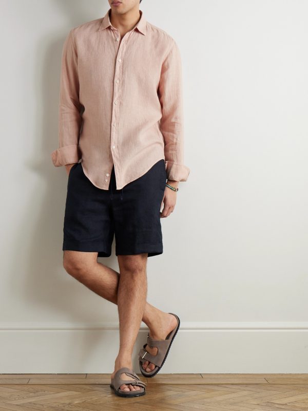 Garment-Dyed Linen Shirt - OU Garment-Dyed Linen Shirt - OU