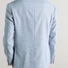 Kei Unstructured Double-Breasted Linen and Wool-Blend Blazer - BK