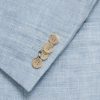 Kei Unstructured Double-Breasted Linen and Wool-Blend Blazer - CU