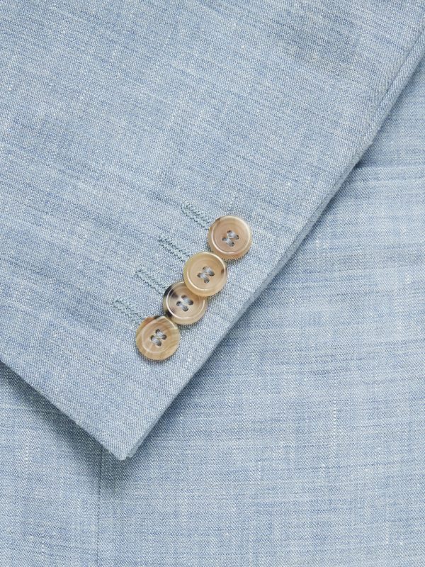 Kei Unstructured Double-Breasted Linen and Wool-Blend Blazer - CU