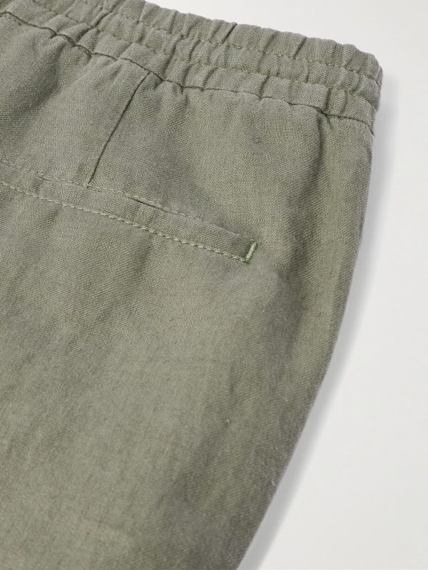 Straight-Leg Linen Drawstring Shorts - CU Straight-Leg Linen Drawstring Shorts - CU