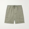 Straight-Leg Linen Drawstring Shorts Straight-Leg Linen Drawstring Shorts