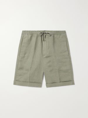 Straight-Leg Linen Drawstring Shorts Straight-Leg Linen Drawstring Shorts