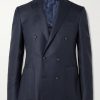Unstructured Wool, Silk and Linen-Blend Blazer