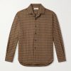 Checked Brushed Wool and Cashmere-Blend Overshirt