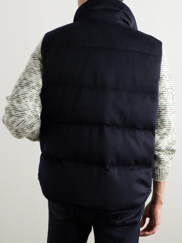 Lucio Quilted Storm System® Cashmere Down Gilet - BK