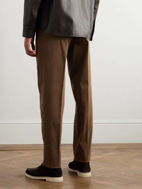 Jarno Austin Straight-Leg Stretch-Cotton Twill Trousers - BK Jarno Austin Straight-Leg Stretch-Cotton Twill Trousers - BK