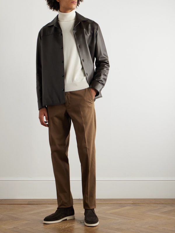 Jarno Austin Straight-Leg Stretch-Cotton Twill Trousers - OU Jarno Austin Straight-Leg Stretch-Cotton Twill Trousers - OU